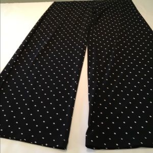 Black with white polka dots pant. Size 2